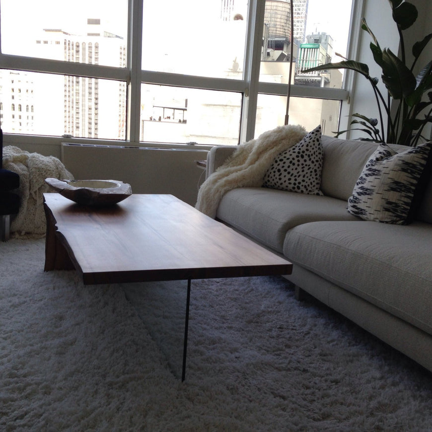 Floating Wood Console Coffee Table