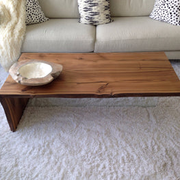 Floating Wood Console Coffee Table