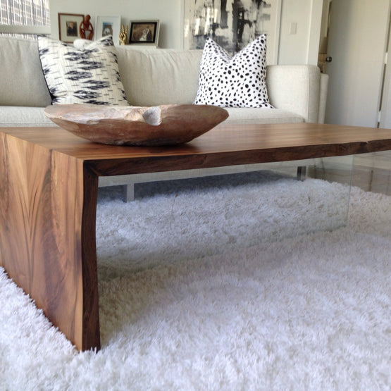 Floating Wood Console Coffee Table